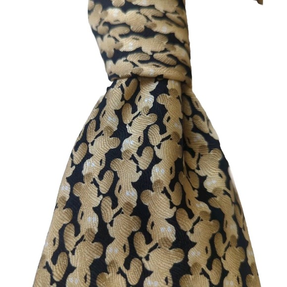 Mickey & Co Other - VTG Mickey And Company 100% Silk Neck Tie Gold And Black 57" X 4 "